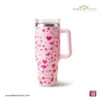Beezmoon Jumbo "Blush Heart" Insulated Stanley-Style Tumbler (Approx. 1300ml) - Code 129