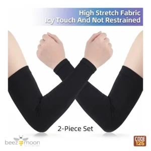 Black UV Protection Arm Sleeves for Men and Women
