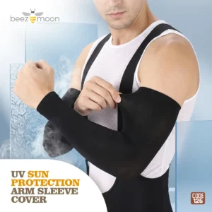 Black UV Protection Arm Sleeves for Men and Women