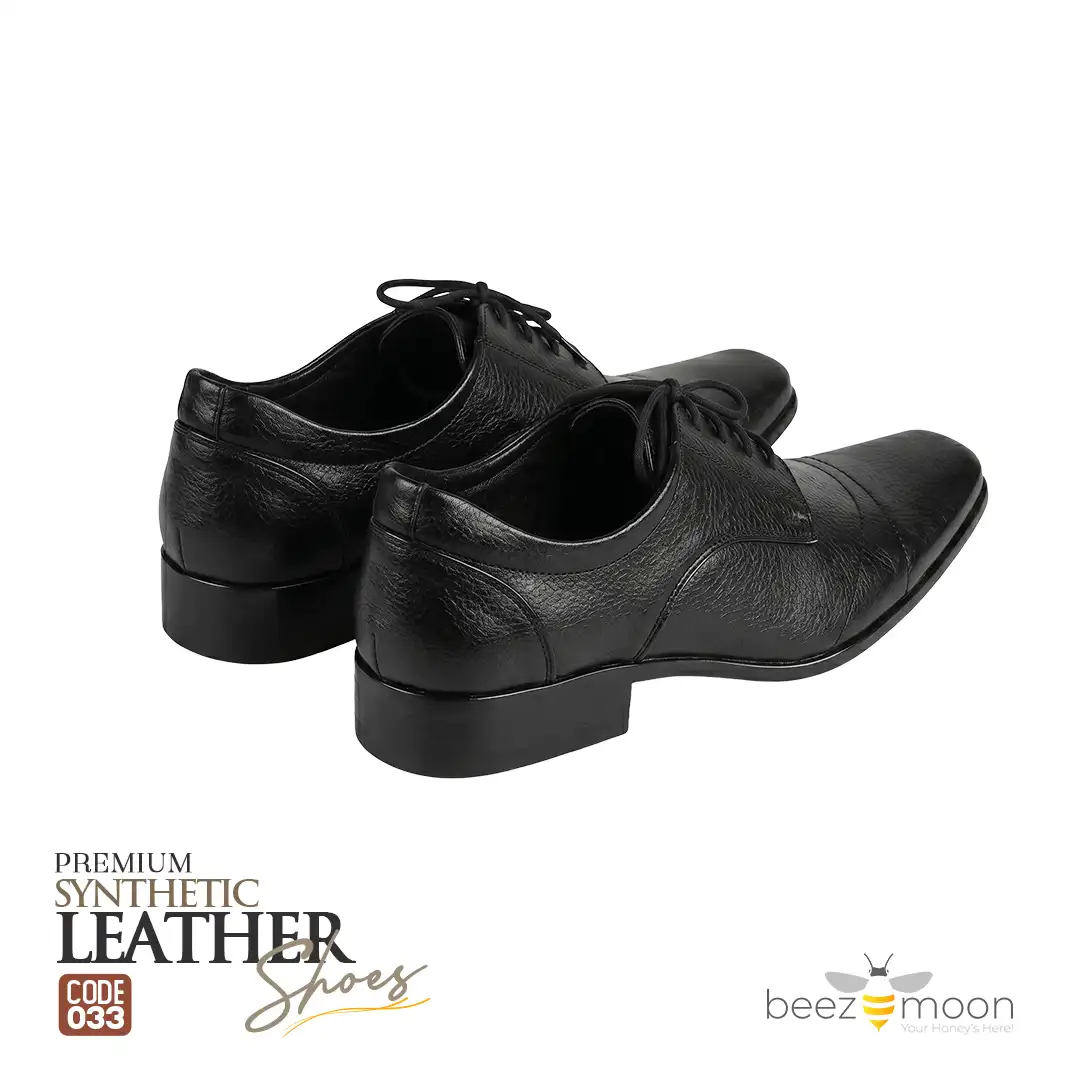 men-formal-rexin-shoe-black-stitch-detail-side-profile